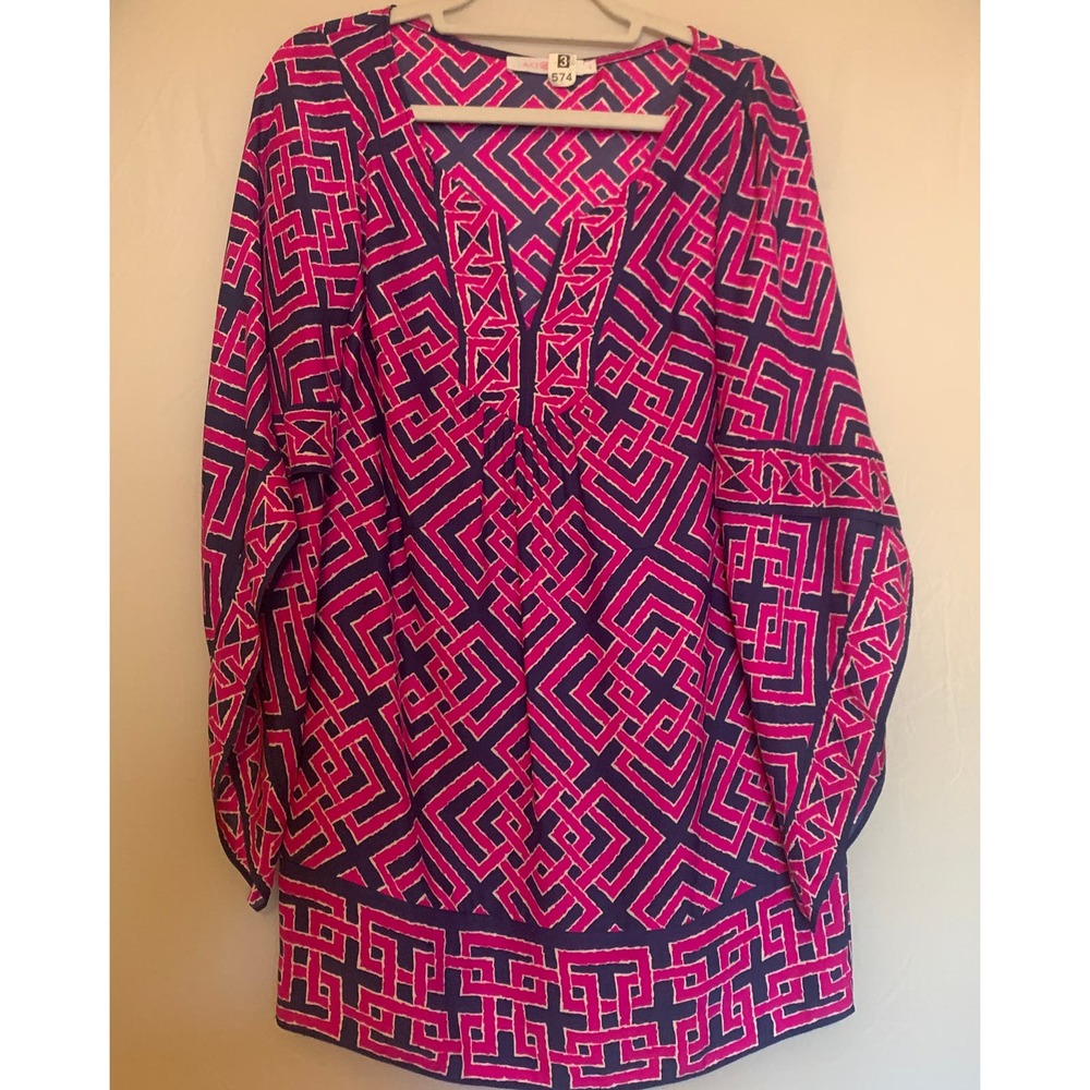 alice and trixie silk tunic dress sz S,, resort
